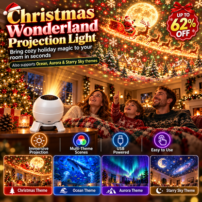 ✨😊Turn Any Room Into a Christmas Wonderland – Holiday Projection Night Light